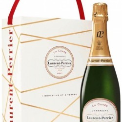 LAURENT PERRIER BRUT CHAMPAGNE 1 BOUTEILLE + 2 VERRES 75CL