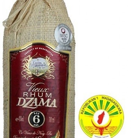 DZAMA 6 ANS RHUM MADAGASCAR  70 CL 45°