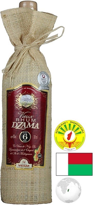 DZAMA 6 ANS RHUM MADAGASCAR  70 CL 45°